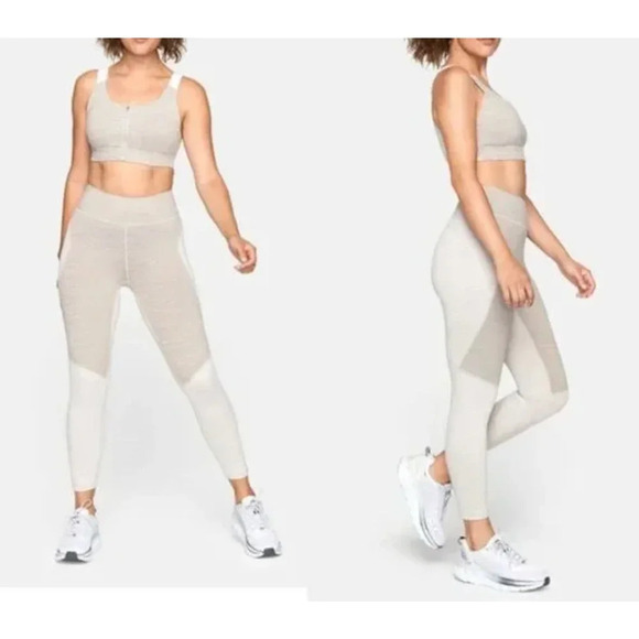 Outdoor Voices Womens Size Small Tech Sweat Two Tone Beige - Picture 1 of 9